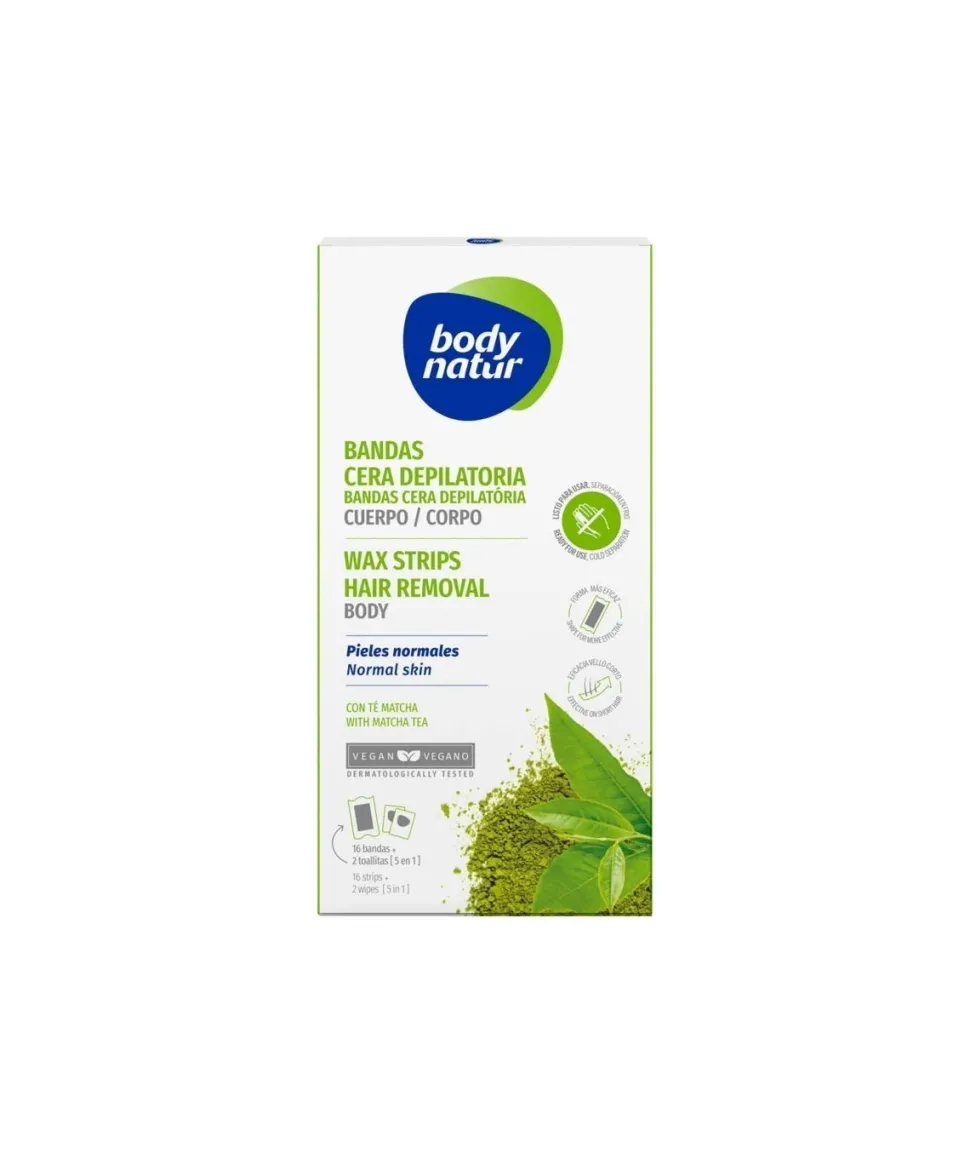 Bandas Depilatorias Body Natur Corporal Te 16 Unids.
