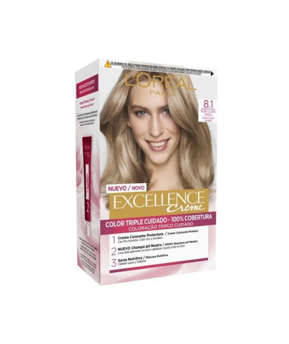 Excellence Creme Tinte 8.1 Rubio Claro Ceniza