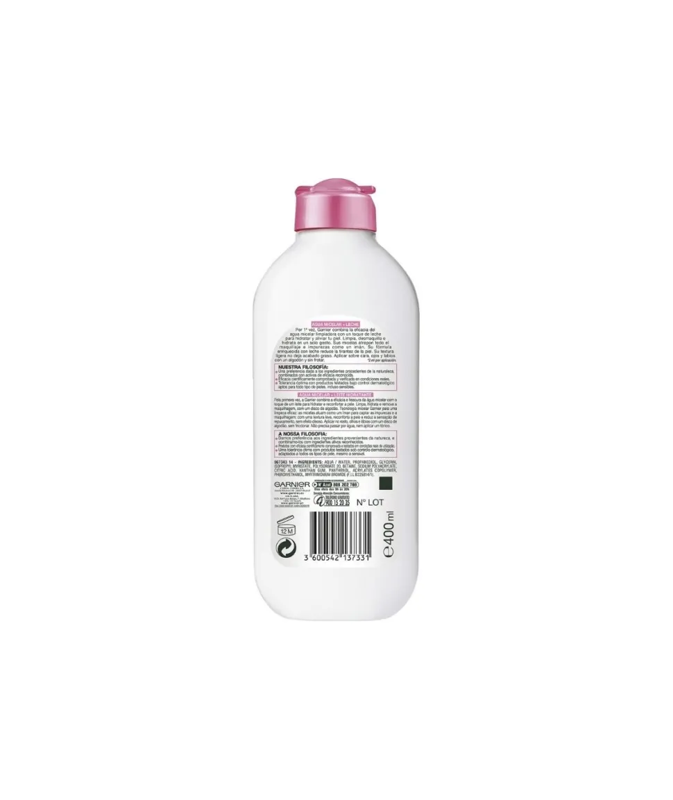 Garnier Skin Active Agua Micelar Desmaquillante Pieles Secas Y Sensibles - 400 Ml