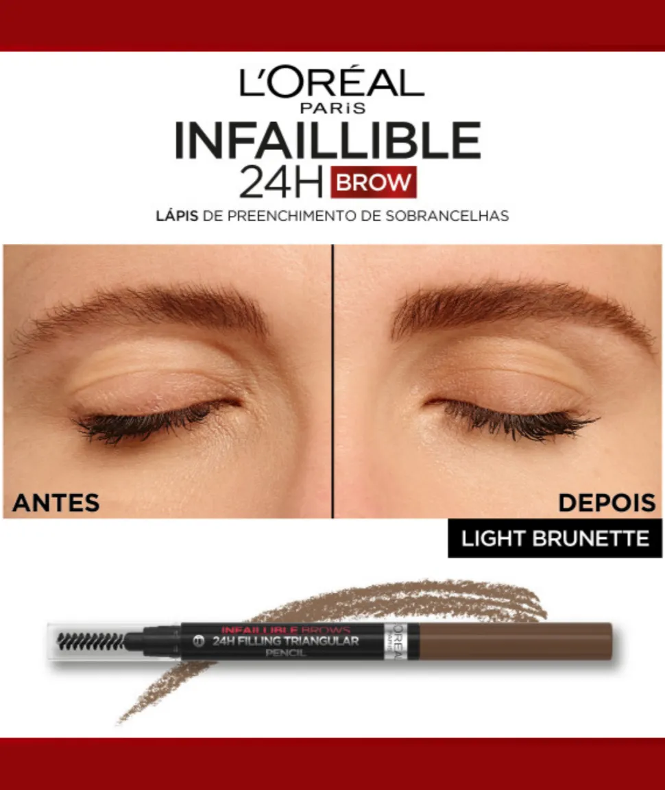 Lapiz De Cejas Infaillible Brow Xpert 5.0 Light Brunette