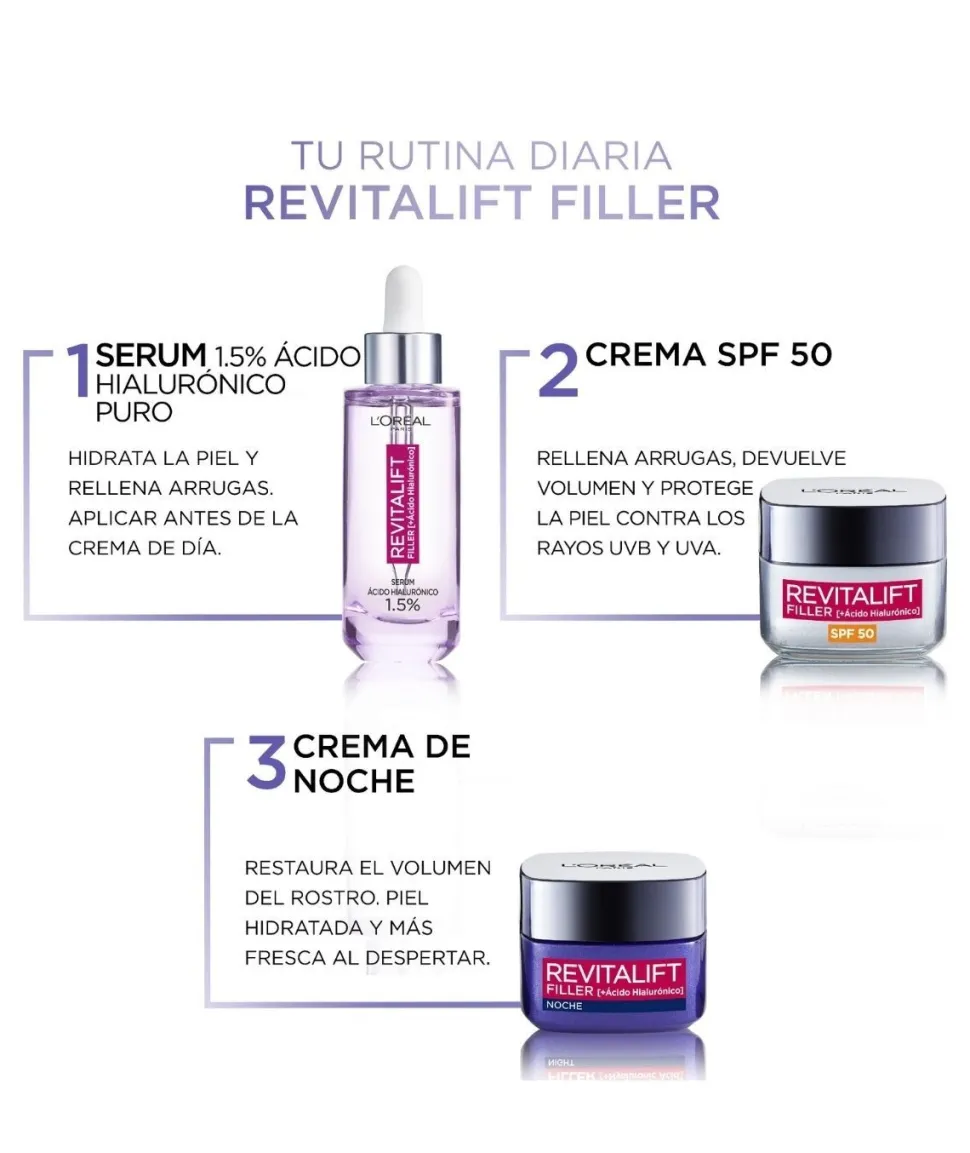 Revitalift Filler Crema De Dia Spf50 50 Ml
