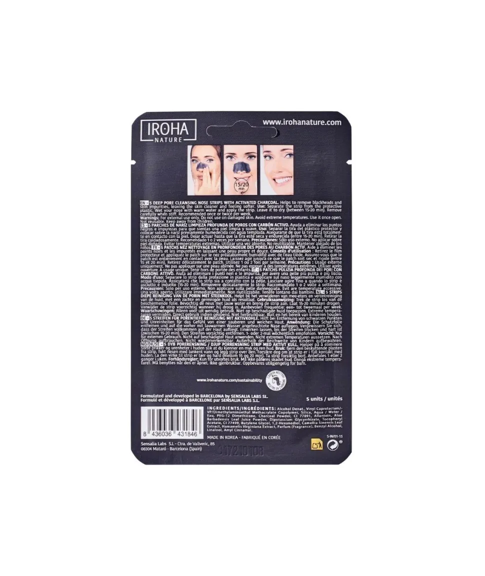 Tiras De Nariz Carbon - Limpieza Puntos Negros (5 Uds)